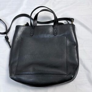 Madewell Medium Transport Tote Black Leather